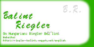 balint riegler business card